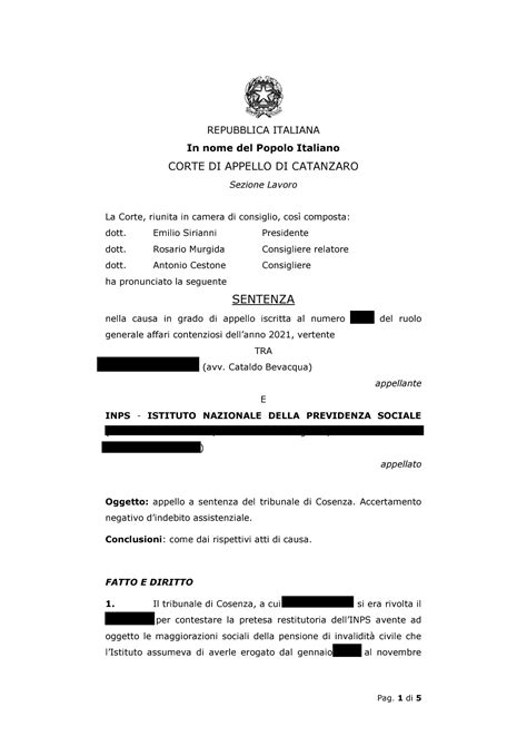 Tribunale di Sassari, Sentenza n. 521/2022 del 06/05/2022